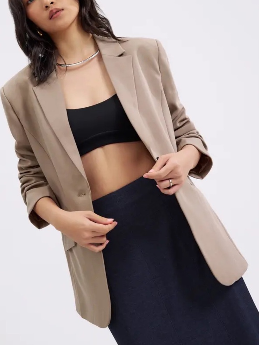 Love bonito ruchedready Rachel blazer